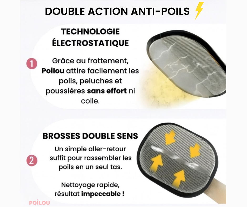 Poilou, le Gant Anti-Poils Réutilisable & Écologique